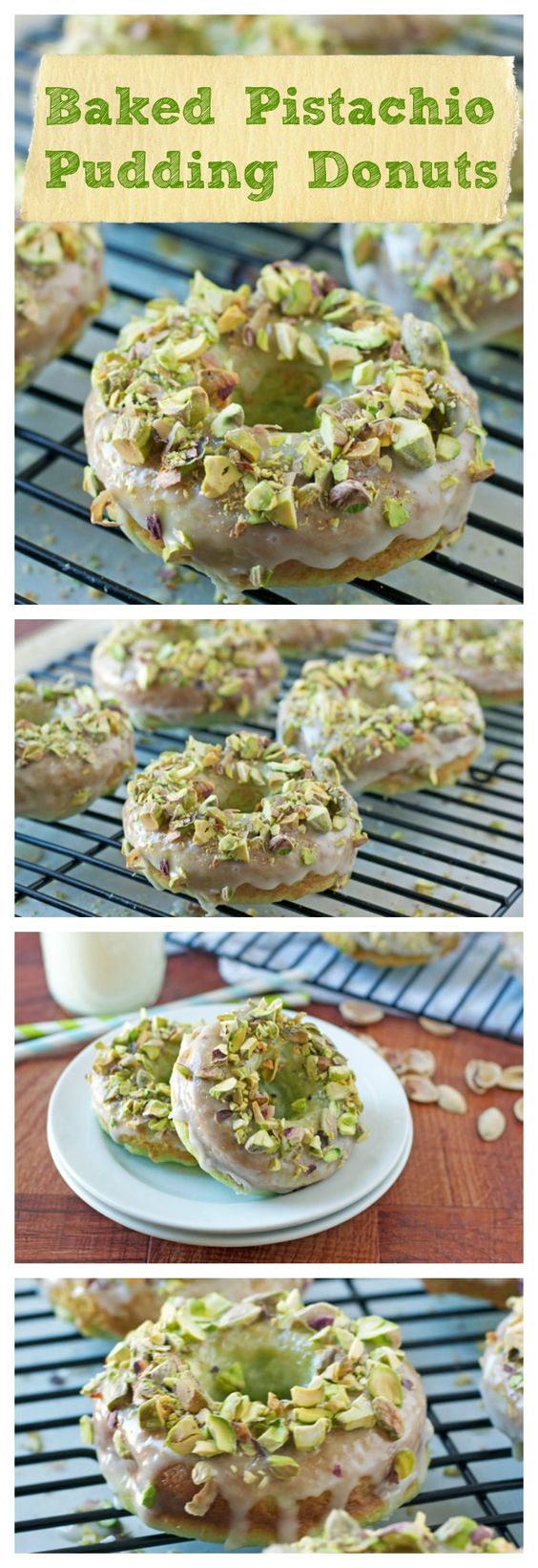Nut Dessert Recipes: Baked Pistachio Pudding Donuts