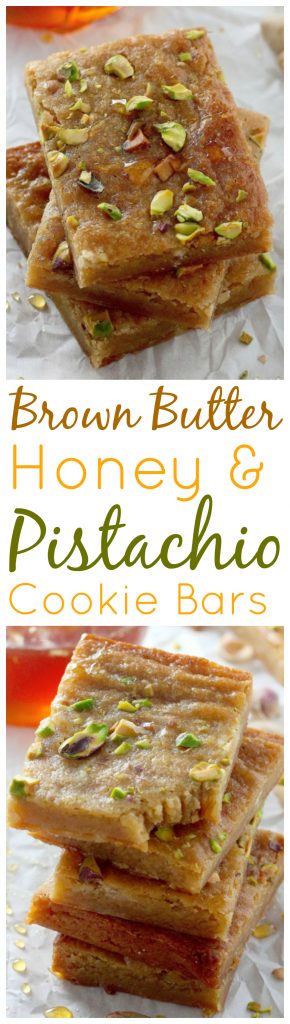 Nut Dessert Recipes: Brown Butter and Honey Pistachio Cookie Bars