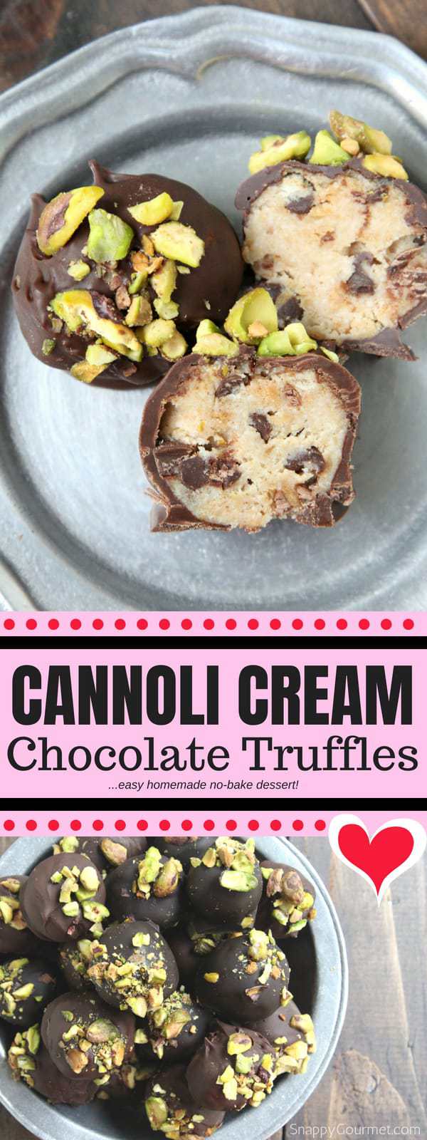 Nut Dessert Recipes: Cannoli Cream Chocolate Truffles Recipe