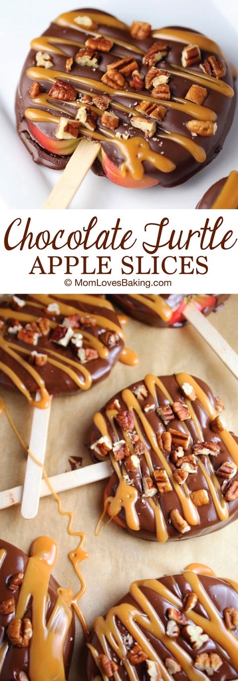Nut Dessert Recipes: Chocolate Turtle Apple Slices