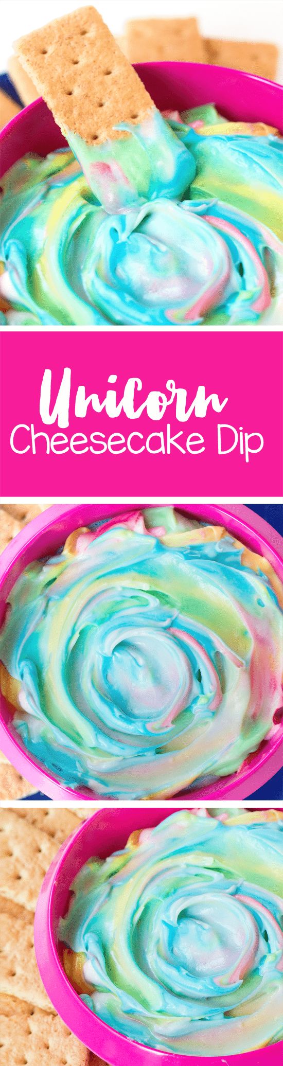 Unicorn desserts for a unicorn party: Rainbow Unicorn Dip