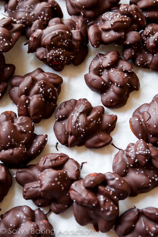 Nut Dessert Recipes: Sea Salt Dark Chocolate Almond Clusters