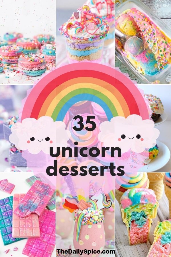 Unicorn Desserts for a unicorn party