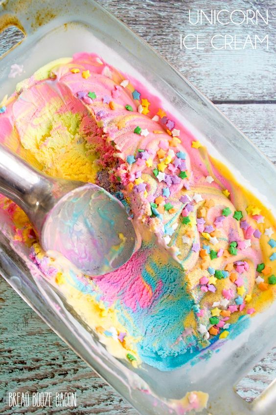 Unicorn desserts for a unicorn party: Unicorn Ice Cream