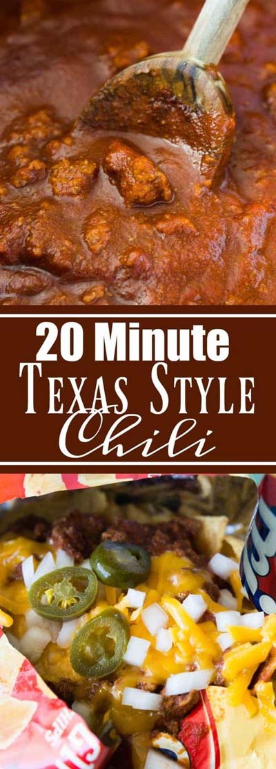 Chili Recipes: 20 Minute Texas Style Chili