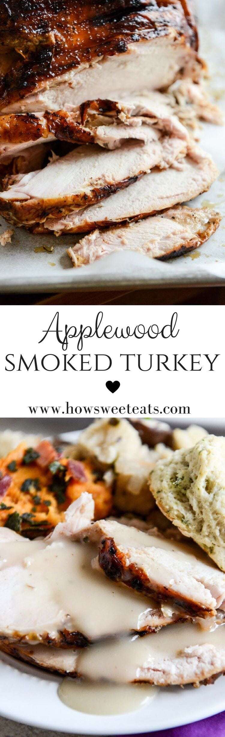 Thanksgiving turkey recipes: Applewood Smoked Turkey With Cider Bourbon Gravy