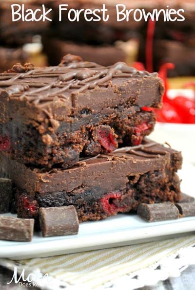 Christmas Brownie Recipes: Black Forest Brownies