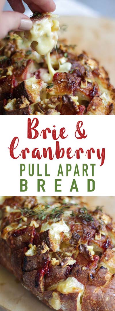 Christmas Dinner Recipes: Brie And Cranberry Pull Apart Bread