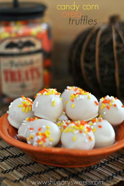 Truffle Dessert Recipes: Candy Corn Oreo Truffles