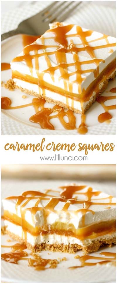 Easy caramel dessert recipes: Caramel Creme Squares