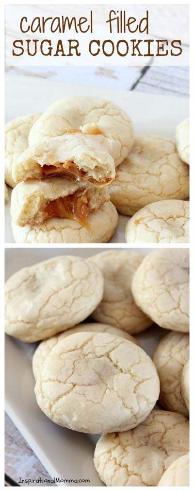 Easy caramel dessert recipes: Caramel Filled Sugar Cookies