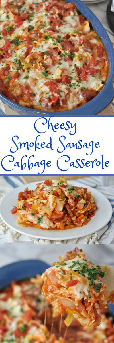 Keto Casserole Recipes: Cheesy Smoked Sausage And Cabbage Casserole