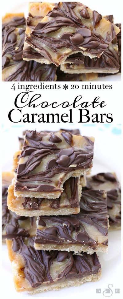 Easy caramel dessert recipes: Chocolate Caramel Bars