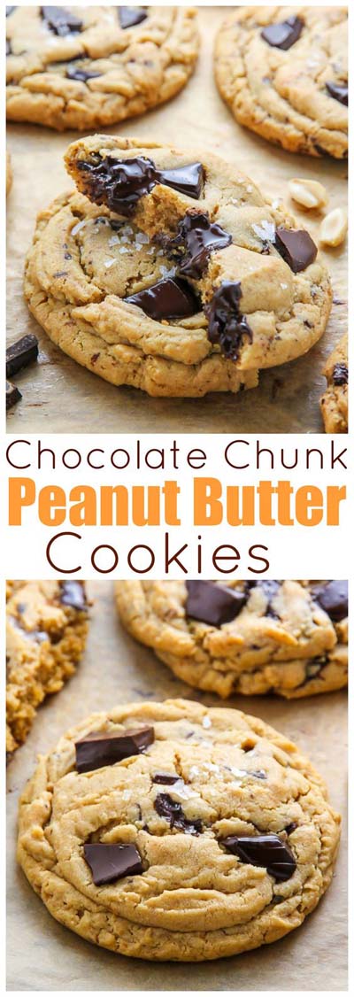 Peanut Butter Desserts: Chocolate Chunk Peanut Butter Cookies