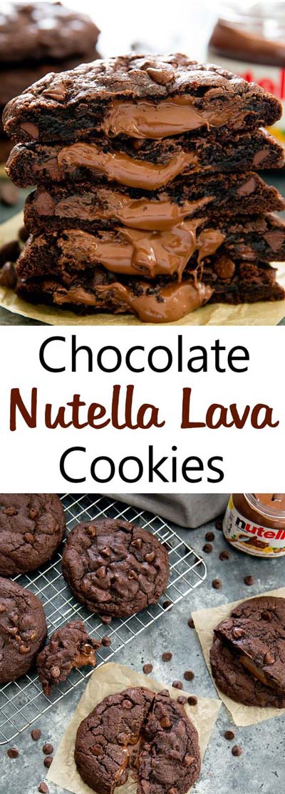 Chocolate Nutella Lava Cookies