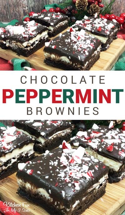 Christmas Brownie Recipes: Chocolate Peppermint Brownies