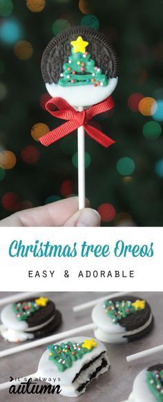 Christmas Cookies: Christmas Tree Oreo Pops