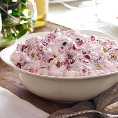Christmas Dinner Recipes: Creamy Cranberry Salad