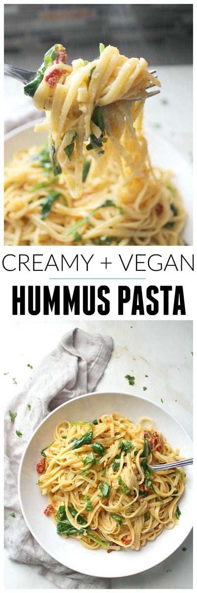 Vegan Pasta Recipes: Creamy & Vegan Hummus Pasta