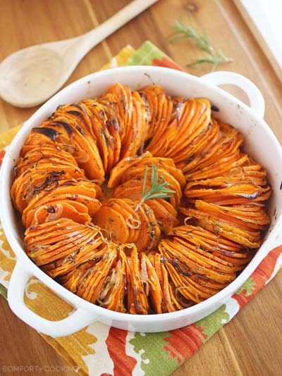 Christmas Dinner Recipes: Crispy Roasted Rosemary Sweet Potatoes