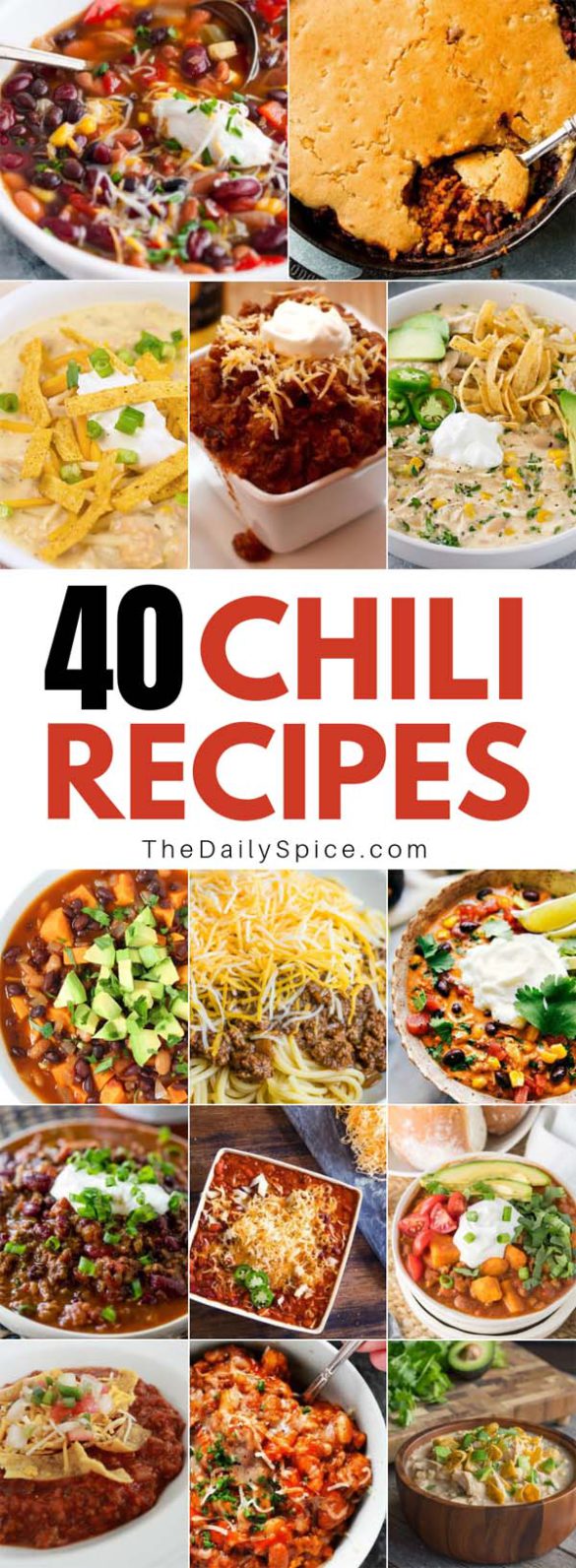 40 Easy Chili Recipes To Keep You Warm This Winter - The Daily Spice