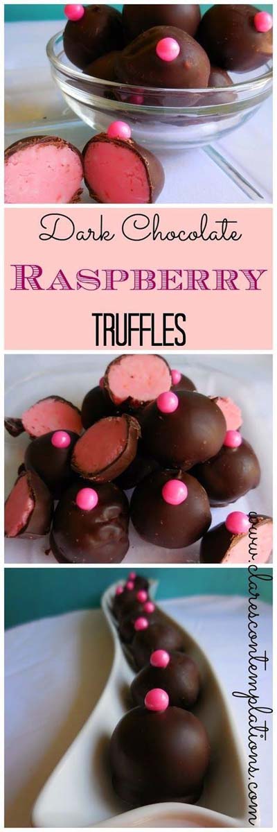 Truffle Dessert Recipes: Dark Chocolate Raspberry Truffles