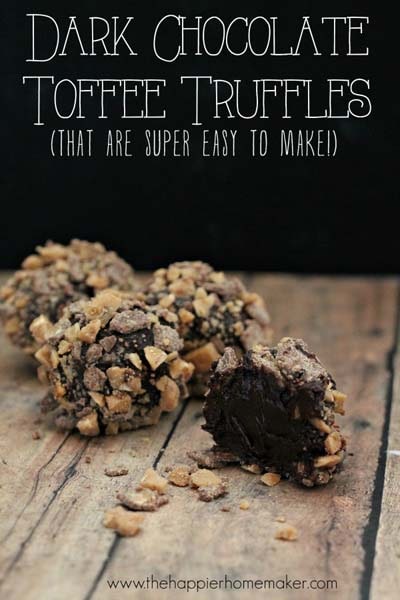 Truffle Dessert Recipes: Dark Chocolate Toffee Truffle Recipe