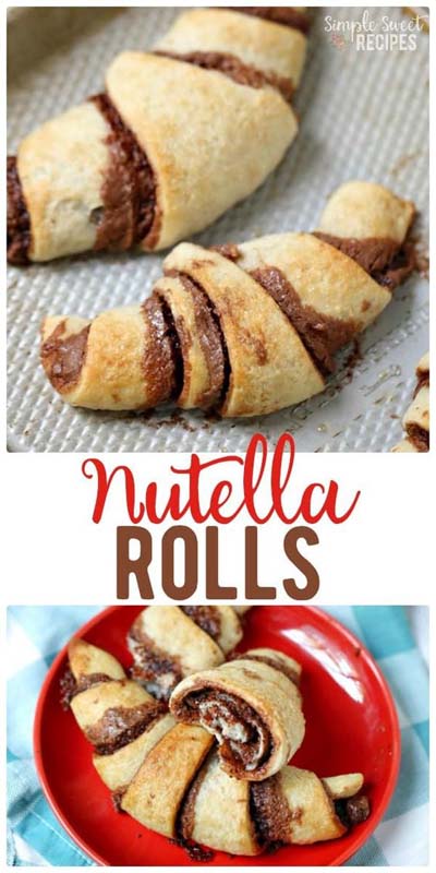 Easy 4-ingredient Nutella Rolls