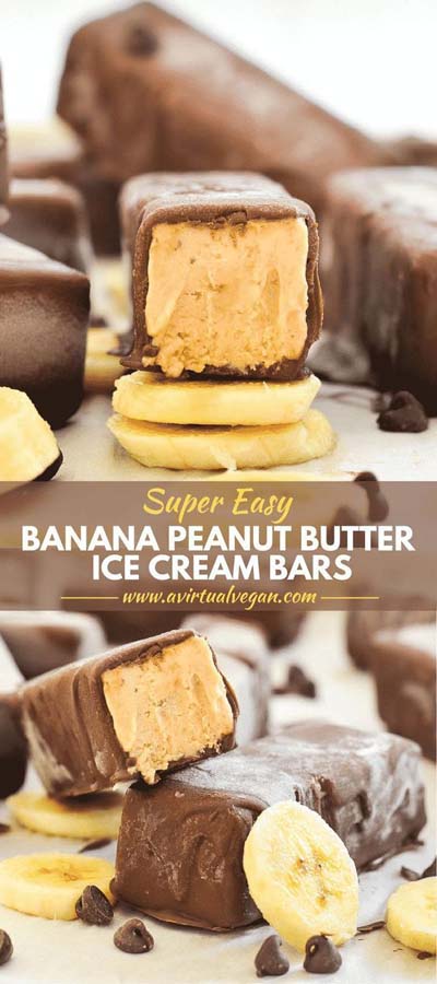 Peanut Butter Desserts: Easy Banana Peanut Butter Ice Cream Bars