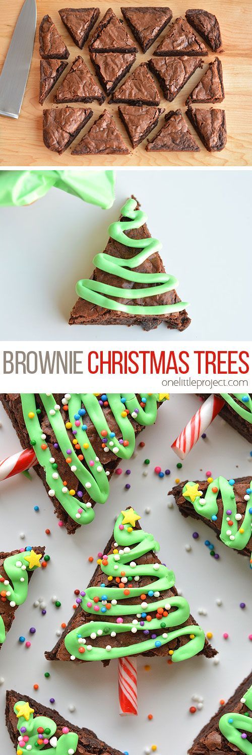 Christmas Cookies: Easy Christmas Tree Brownies