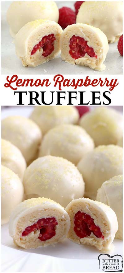 Truffle Dessert Recipes: Easy Lemon Raspberry Truffles