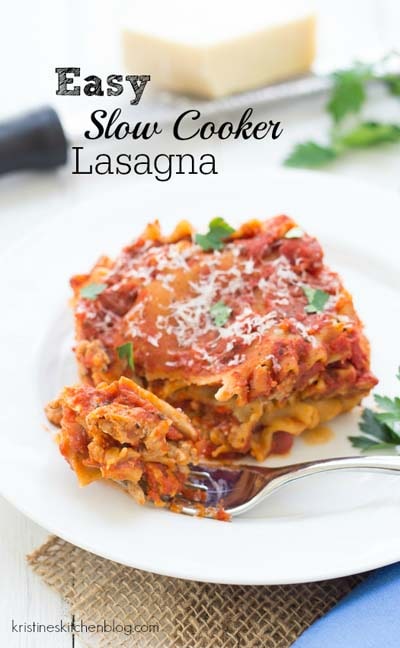 Easy Slow Cooker Lasagna