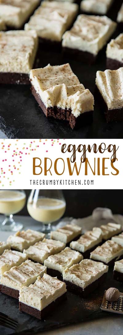 Christmas Brownie Recipes: Eggnog Brownies