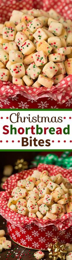 Christmas Cookies: Funfetti Shortbread Bites