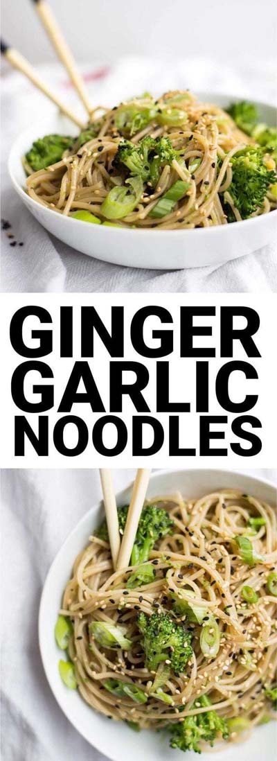 Vegan Pasta Recipes: Ginger Garlic Noodles