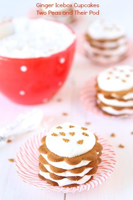 Christmas Gingerbread Recipes: Ginger Icebox Cupcakes