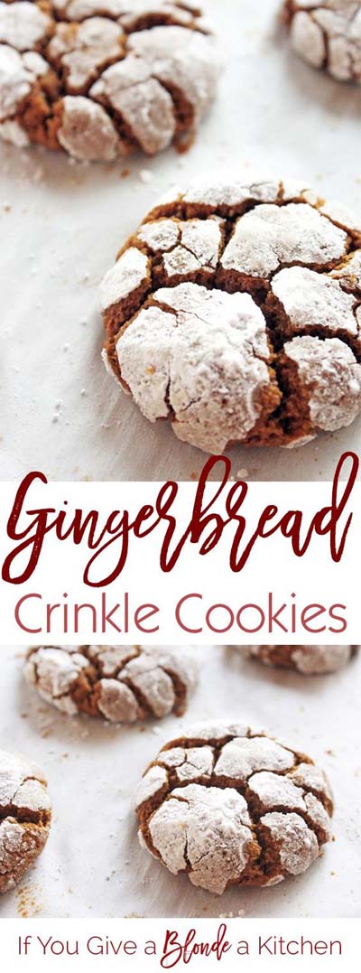 Christmas Gingerbread Recipes: Gingerbread Crinkle Cookies