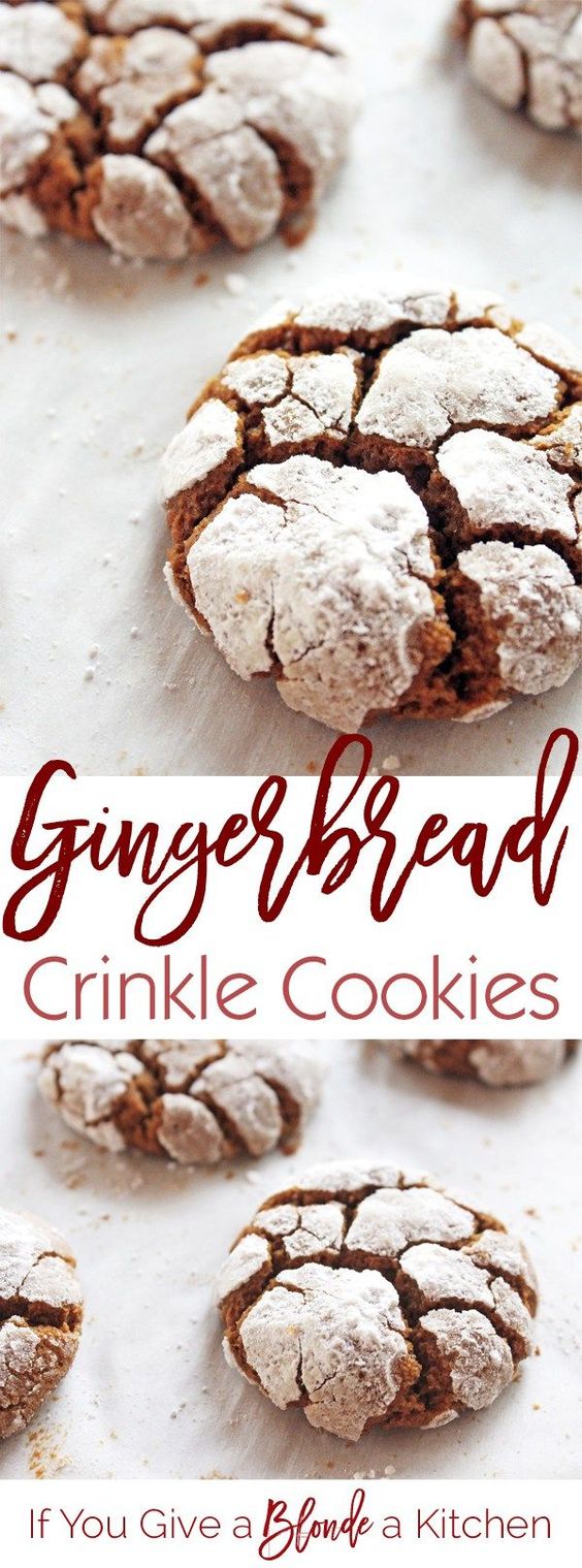 Christmas Cookies: Gingerbread Crinkle Cookies