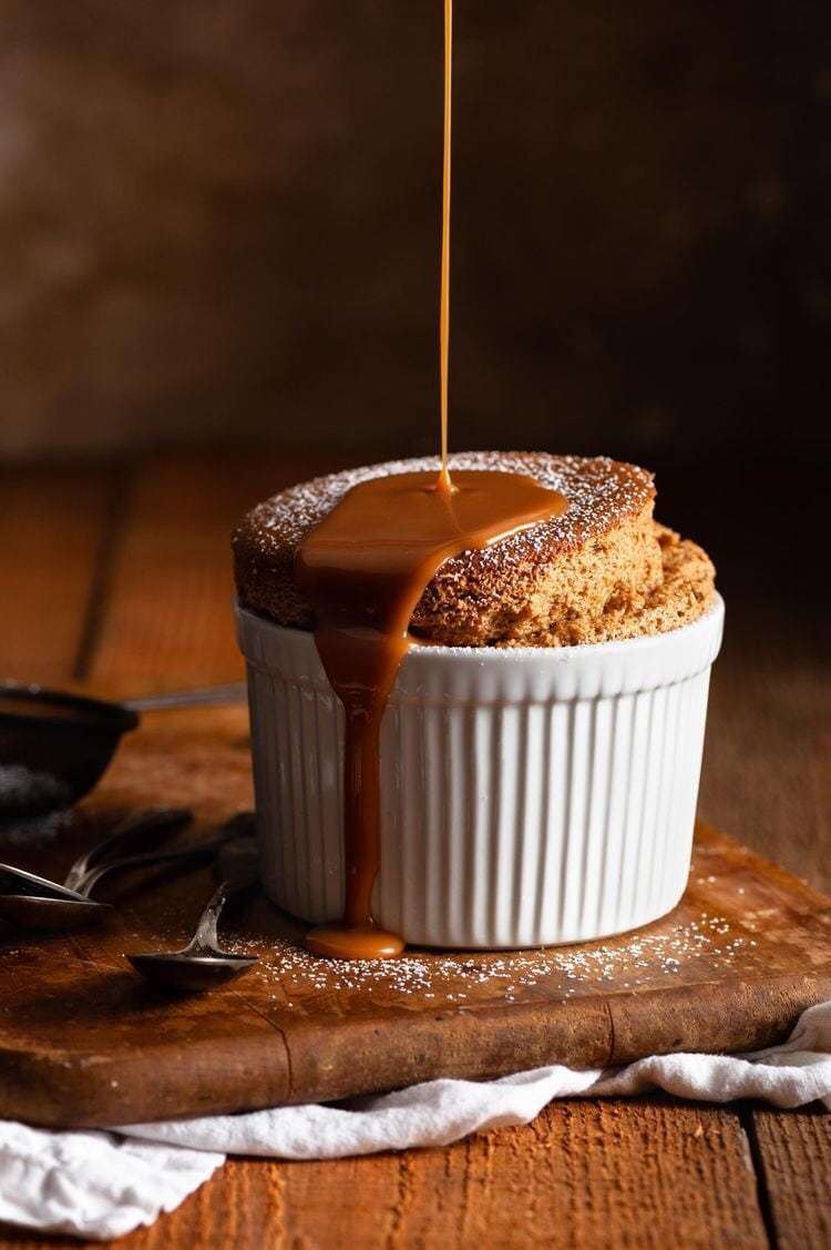 Christmas Gingerbread Recipes: Gingerbread Souffle with Butterscotch Drizzle