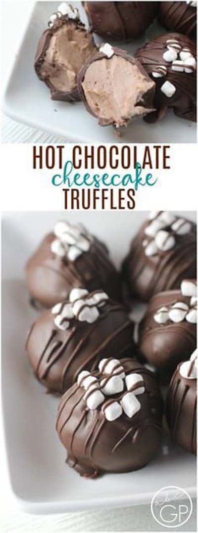 Truffle Dessert Recipes: Hot Chocolate Cheesecake Truffles