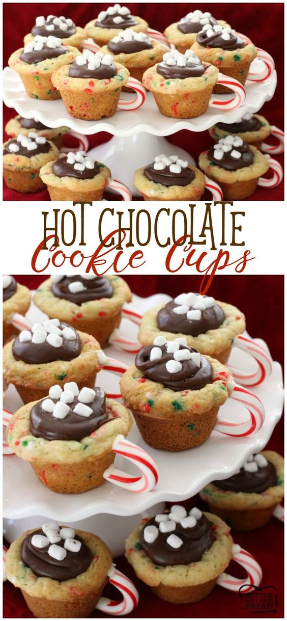 Christmas Cookies: Hot Chocolate Cookie Cups