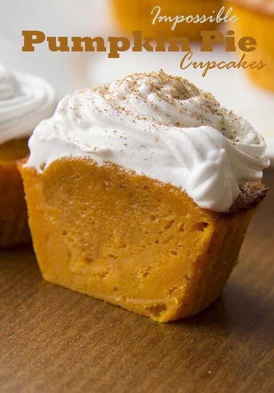 Pumpkin Spice Recipes: Impossible Pumpkin Pie Cupcakes