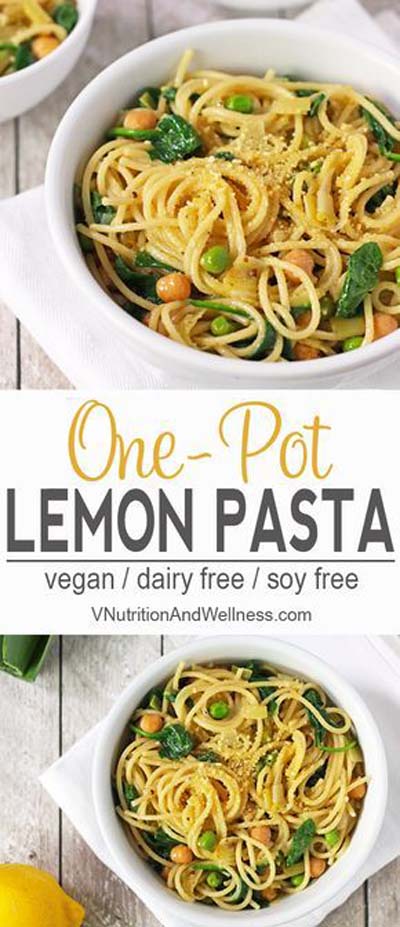 Vegan Pasta Recipes: Lemon One Pot Pasta