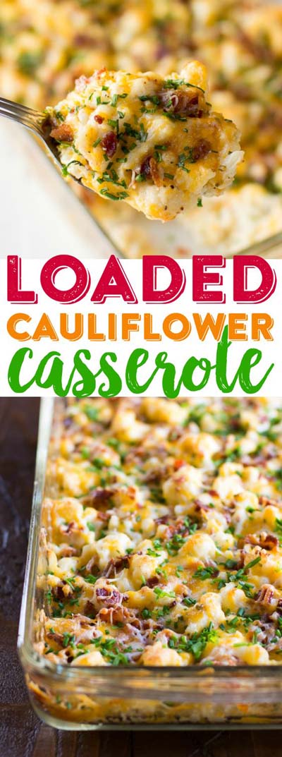 Keto Casserole Recipes: Loaded Cauliflower Casserole