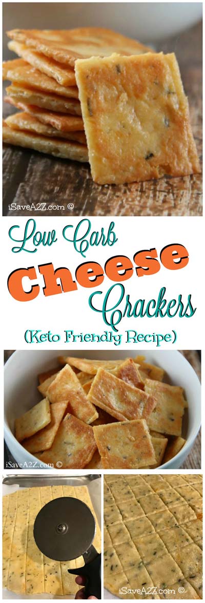 Keto snacks on the go: Low Carb Cheese Crackers Recipe