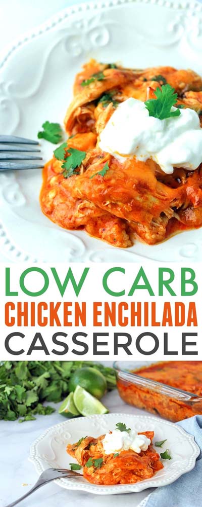 Keto Casserole Recipes: Low Carb Chicken Enchilada Casserole