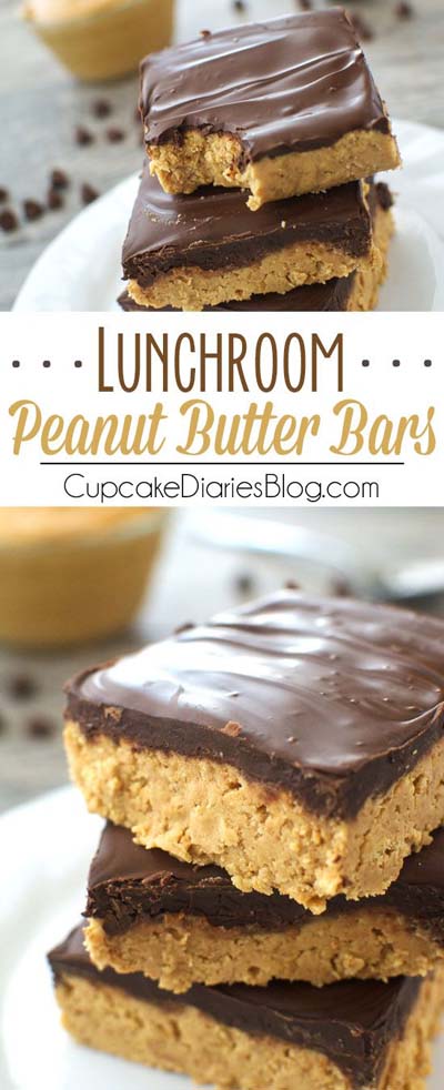 Peanut Butter Desserts: Lunchroom Peanut Butter Bars
