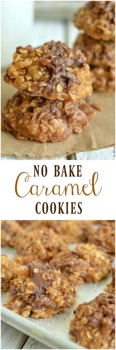 Easy caramel dessert recipes: No Bake Caramel Cookies