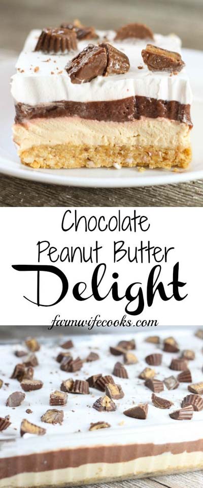 Peanut Butter Desserts: No Bake Chocolate Peanut Butter Delight