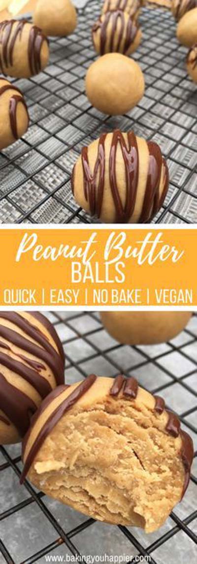 Peanut Butter Desserts: No Bake Vegan Peanut Butter Balls